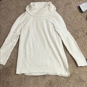 Calvin Klein Cream Cowl Neck Sweater